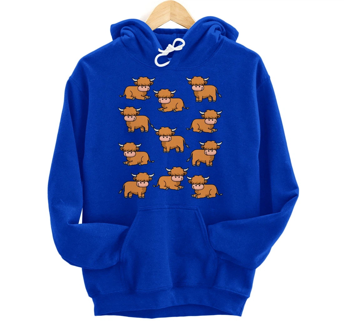 Highland Cow Gifts Women Men Girls Scottish Highland Cow Pullover Hoodie