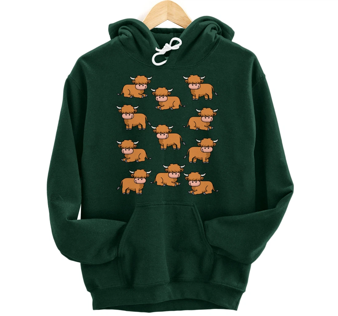 Highland Cow Gifts Women Men Girls Scottish Highland Cow Pullover Hoodie
