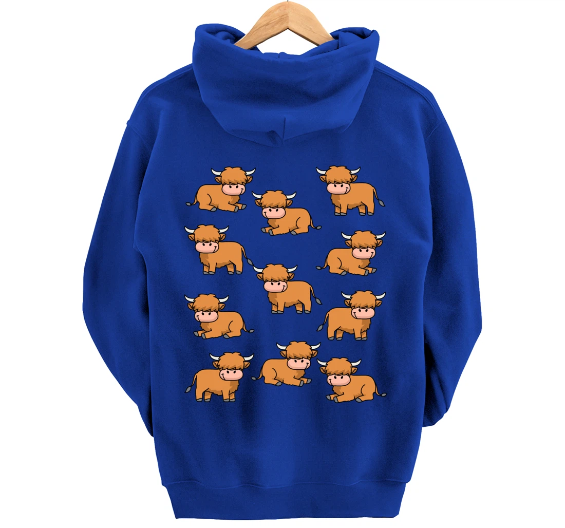Highland Cow Gifts Women Men Girls Scottish Highland Cow Pullover Hoodie