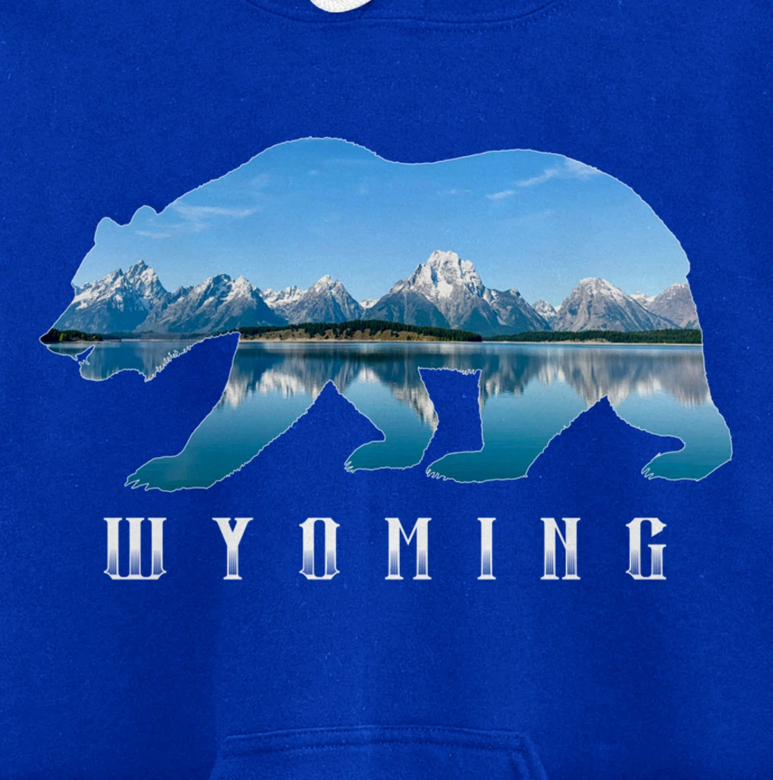 Wyoming Bear & Grand Teton National Park Image Souvenir Pullover Hoodie