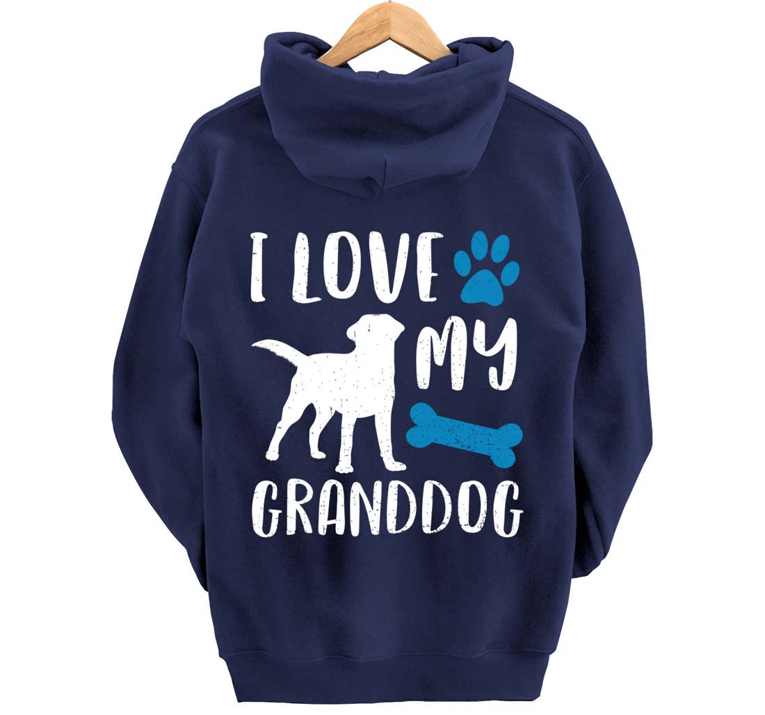 I Love My Granddog Shirt Labrador Retriever Dog Grandma Gift Pullover Hoodie