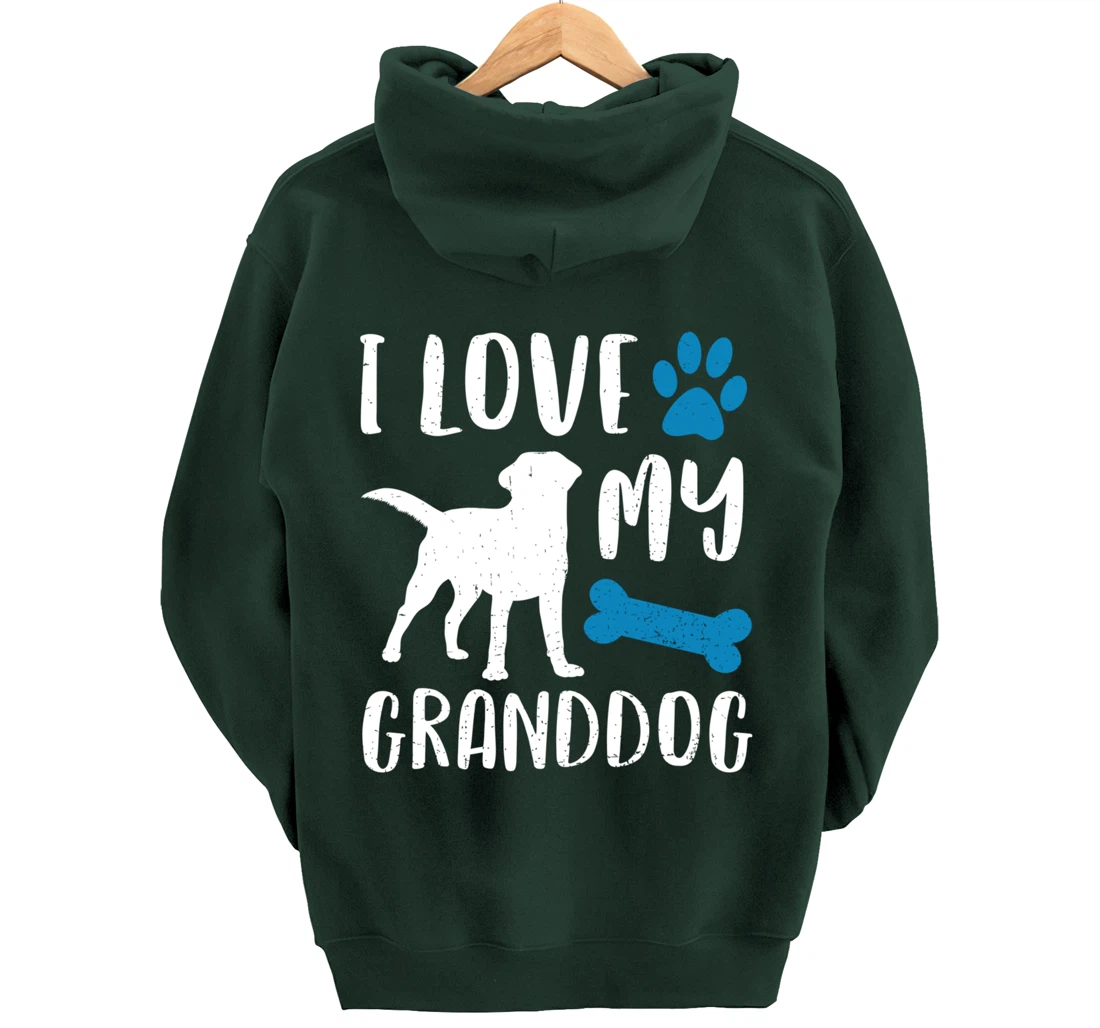 I Love My Granddog Shirt Labrador Retriever Dog Grandma Gift Pullover Hoodie