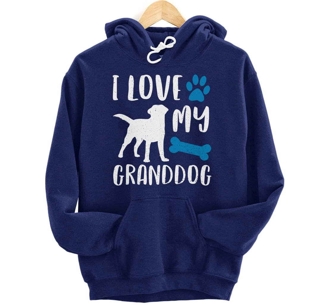 I Love My Granddog Shirt Labrador Retriever Dog Grandma Gift Pullover Hoodie