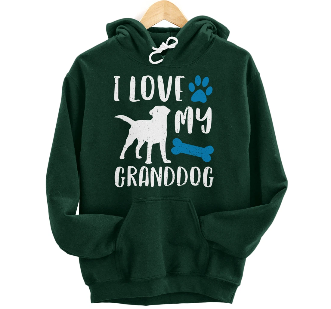 I Love My Granddog Shirt Labrador Retriever Dog Grandma Gift Pullover Hoodie