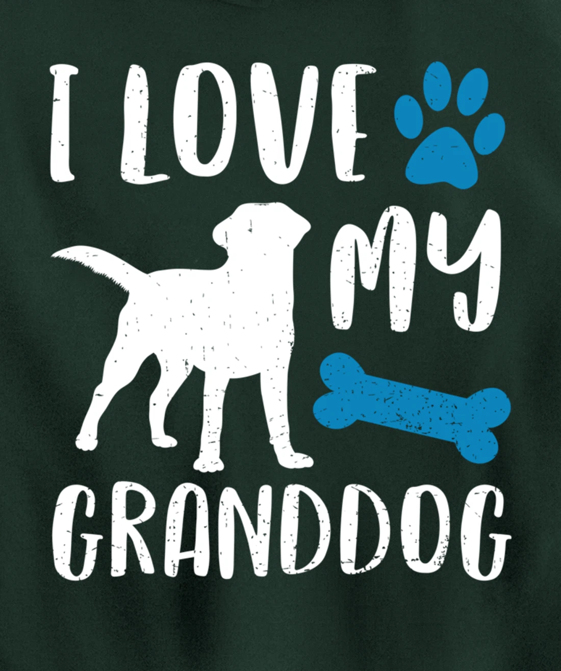 I Love My Granddog Shirt Labrador Retriever Dog Grandma Gift Pullover Hoodie