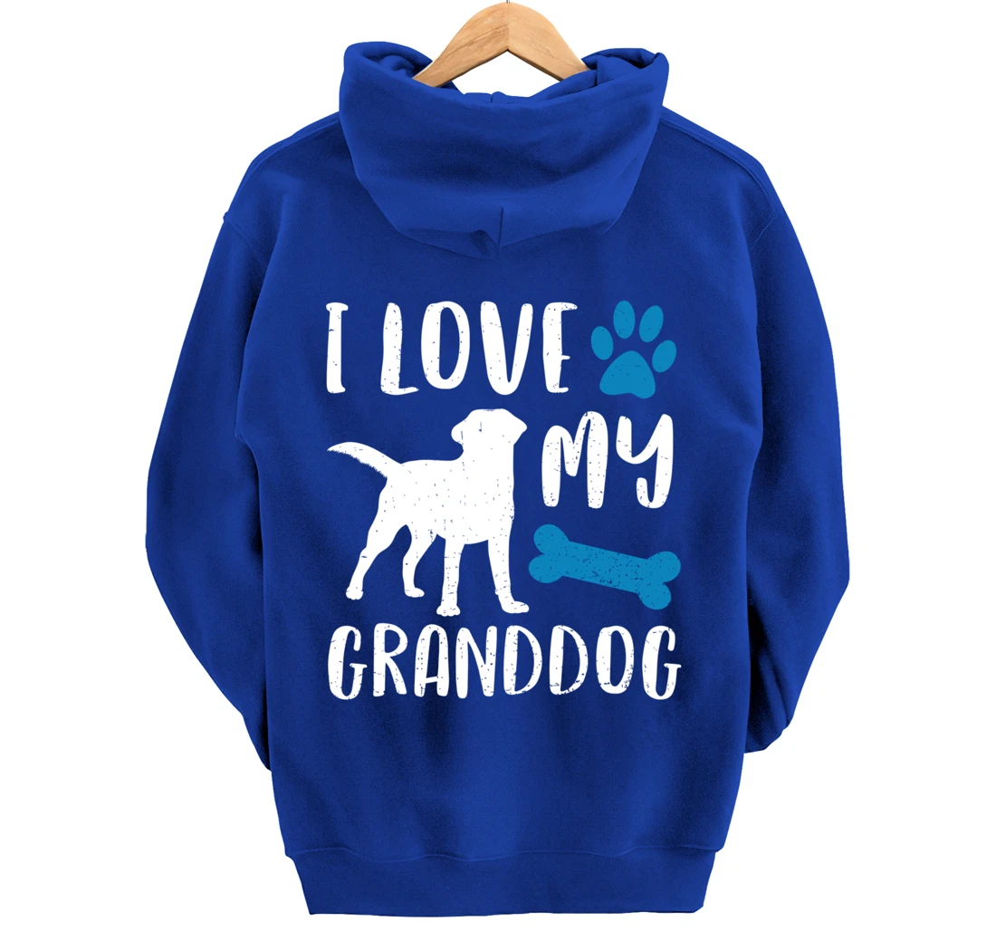 I Love My Granddog Shirt Labrador Retriever Dog Grandma Gift Pullover Hoodie