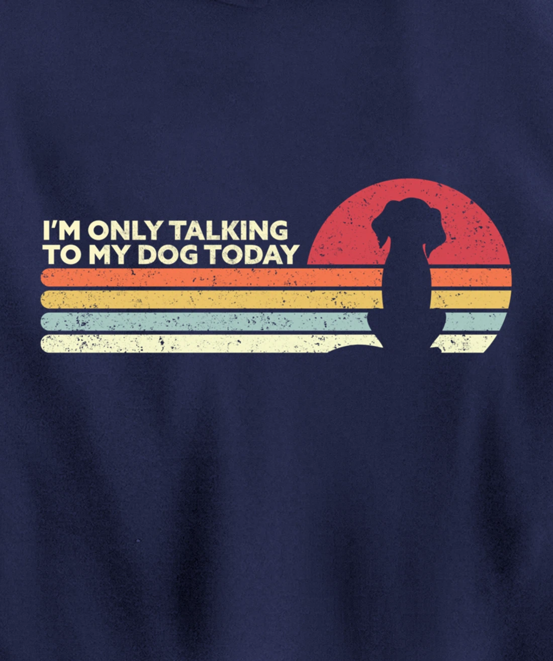 Funny Dog Design. I'm Only Talking To My Dog Today, Retro Pullover Hoodie