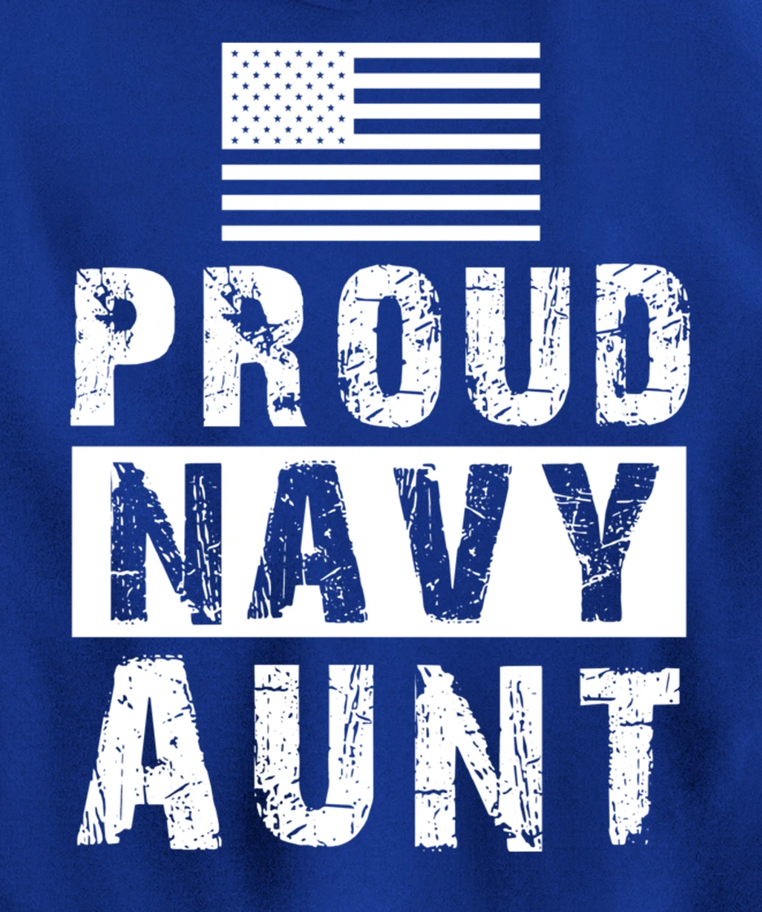Womens Proud Navy Aunt Family Military Appreciation Graphic Pullover Hoodie
