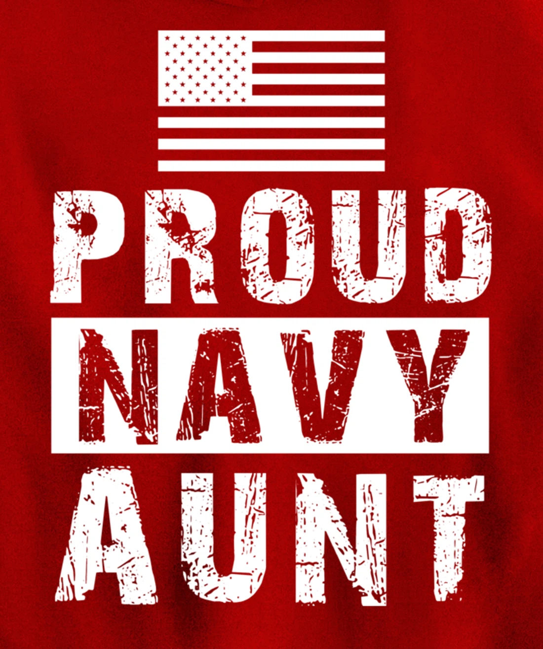 Womens Proud Navy Aunt Family Military Appreciation Graphic Pullover Hoodie