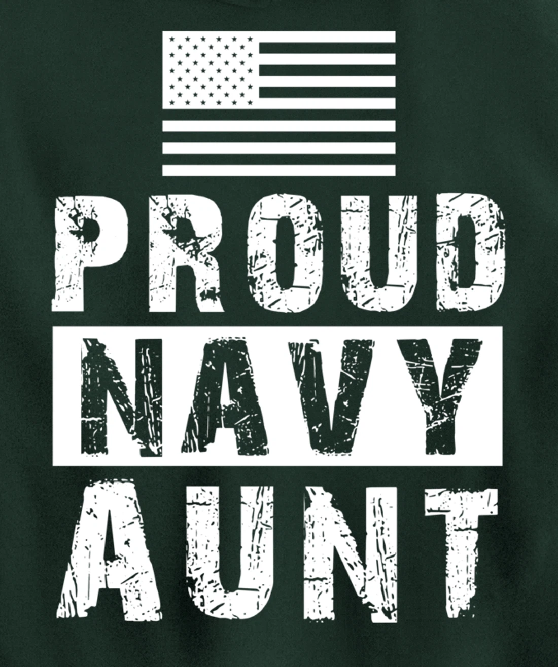 Womens Proud Navy Aunt Family Military Appreciation Graphic Pullover Hoodie