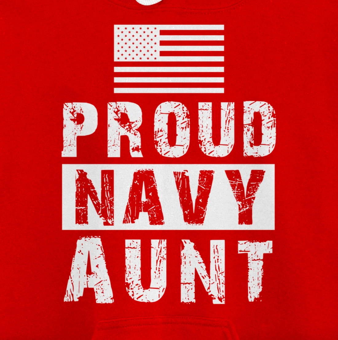 Womens Proud Navy Aunt Family Military Appreciation Graphic Pullover Hoodie