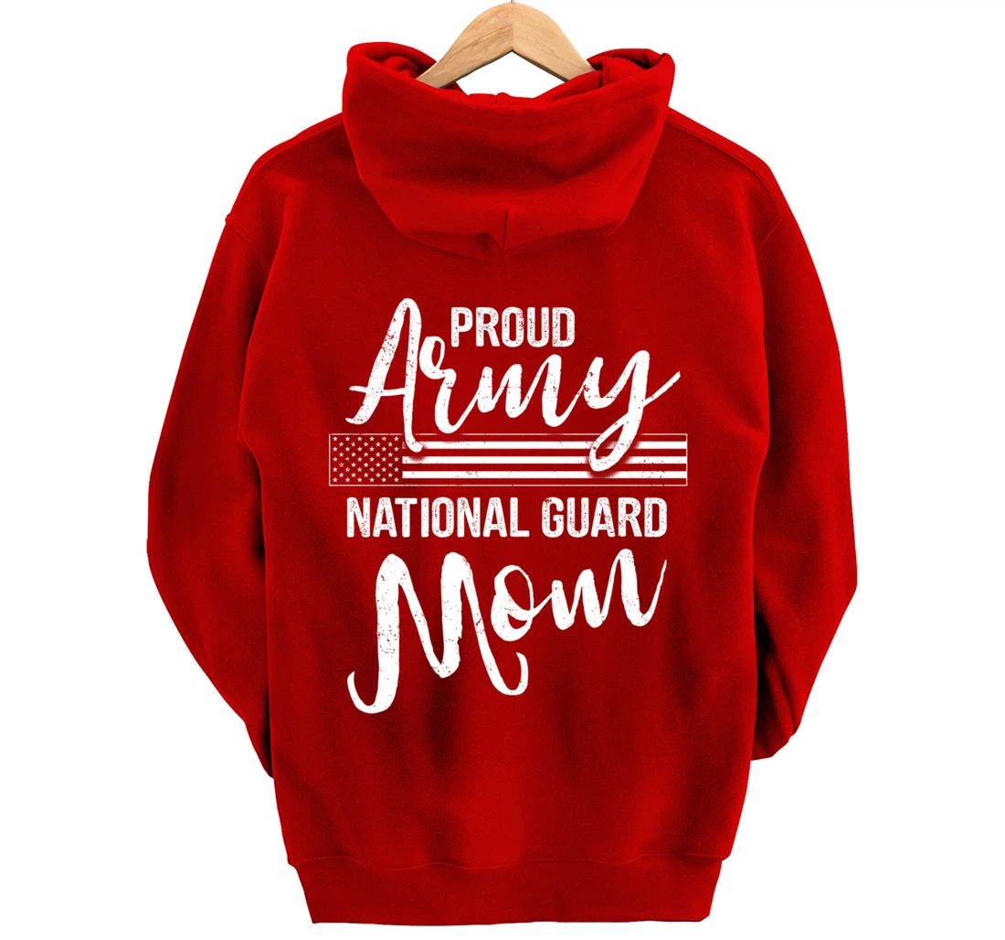 Military Mom - Army Gifts - Proud Army National Guard Mom Pullover Hoodie