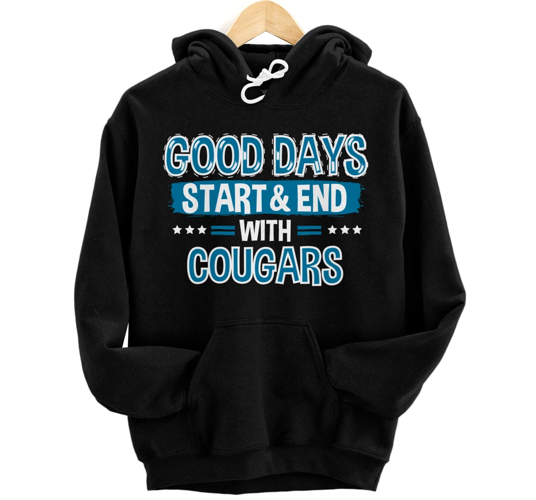 COUGARS Lover Clothes Animal Quote Gift Cougar Pullover Hoodie
