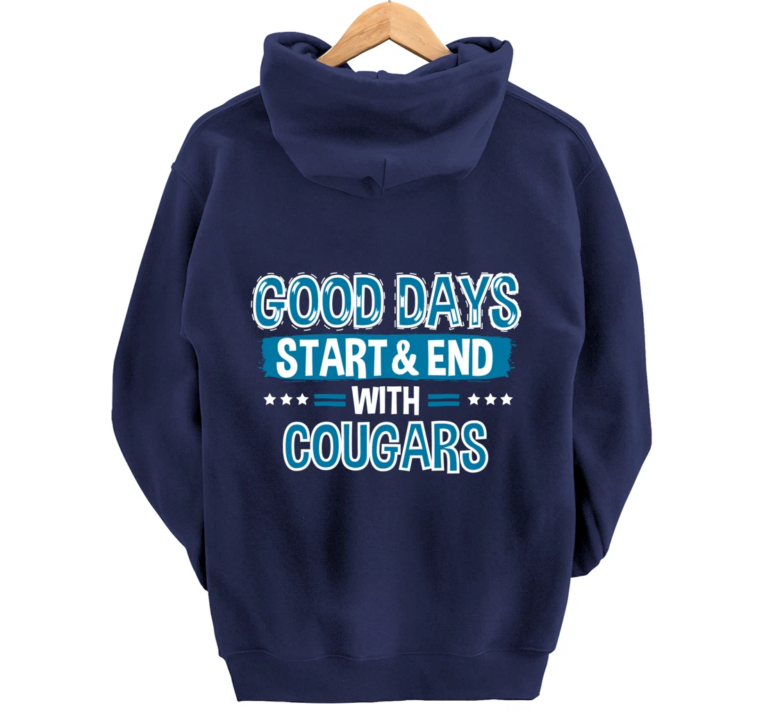 COUGARS Lover Clothes Animal Quote Gift Cougar Pullover Hoodie