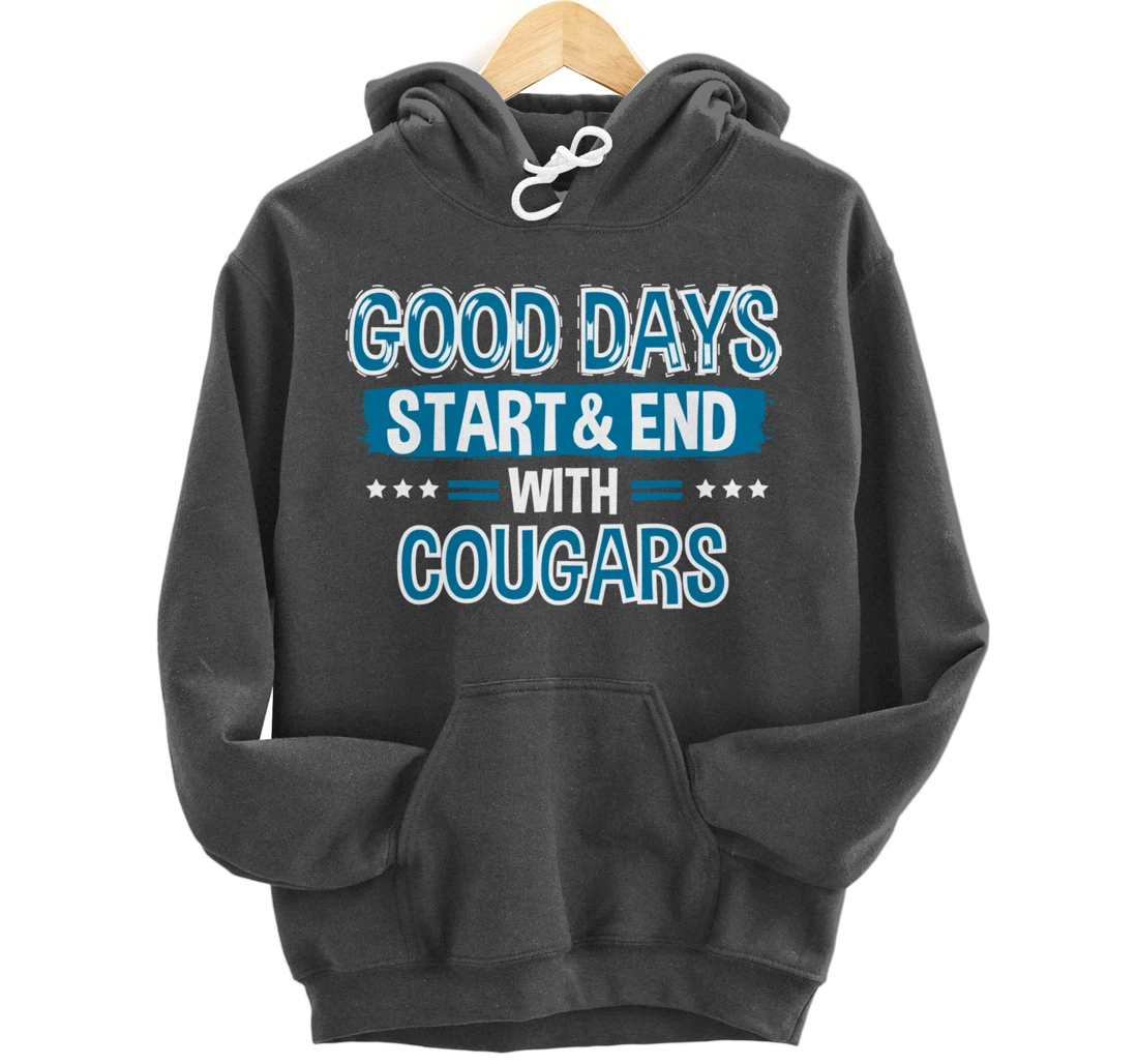 COUGARS Lover Clothes Animal Quote Gift Cougar Pullover Hoodie