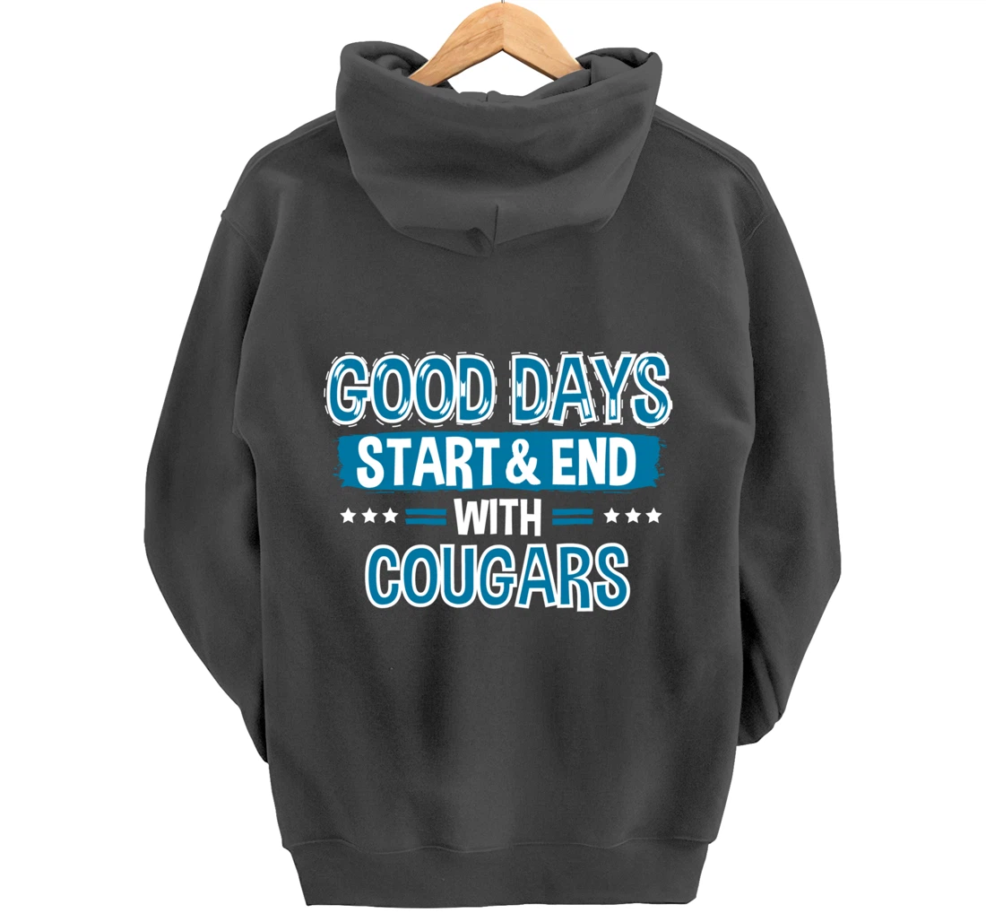 COUGARS Lover Clothes Animal Quote Gift Cougar Pullover Hoodie