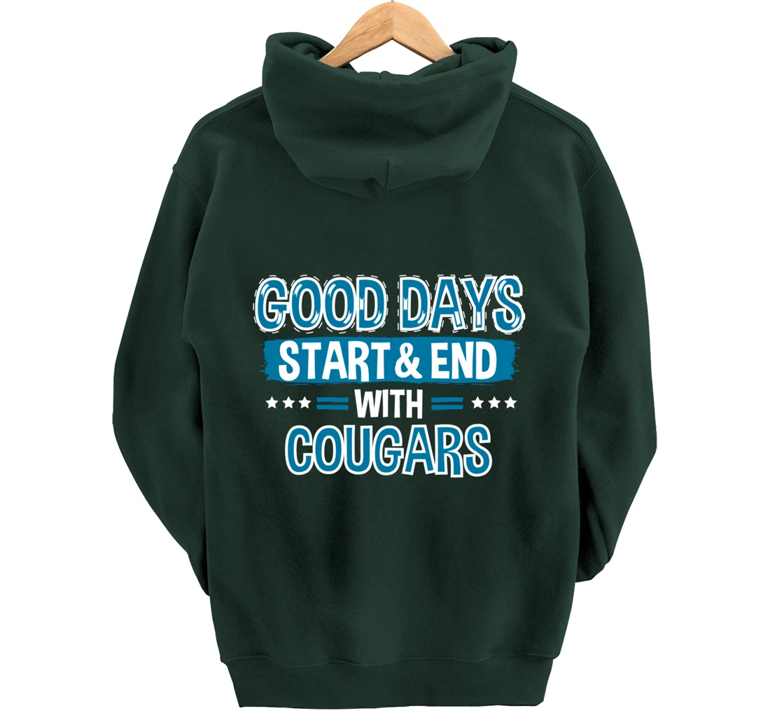 COUGARS Lover Clothes Animal Quote Gift Cougar Pullover Hoodie
