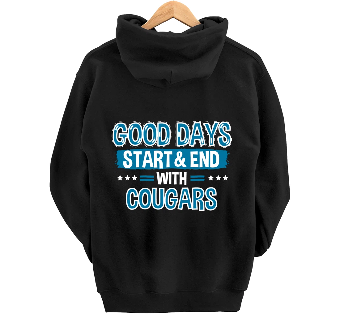 COUGARS Lover Clothes Animal Quote Gift Cougar Pullover Hoodie