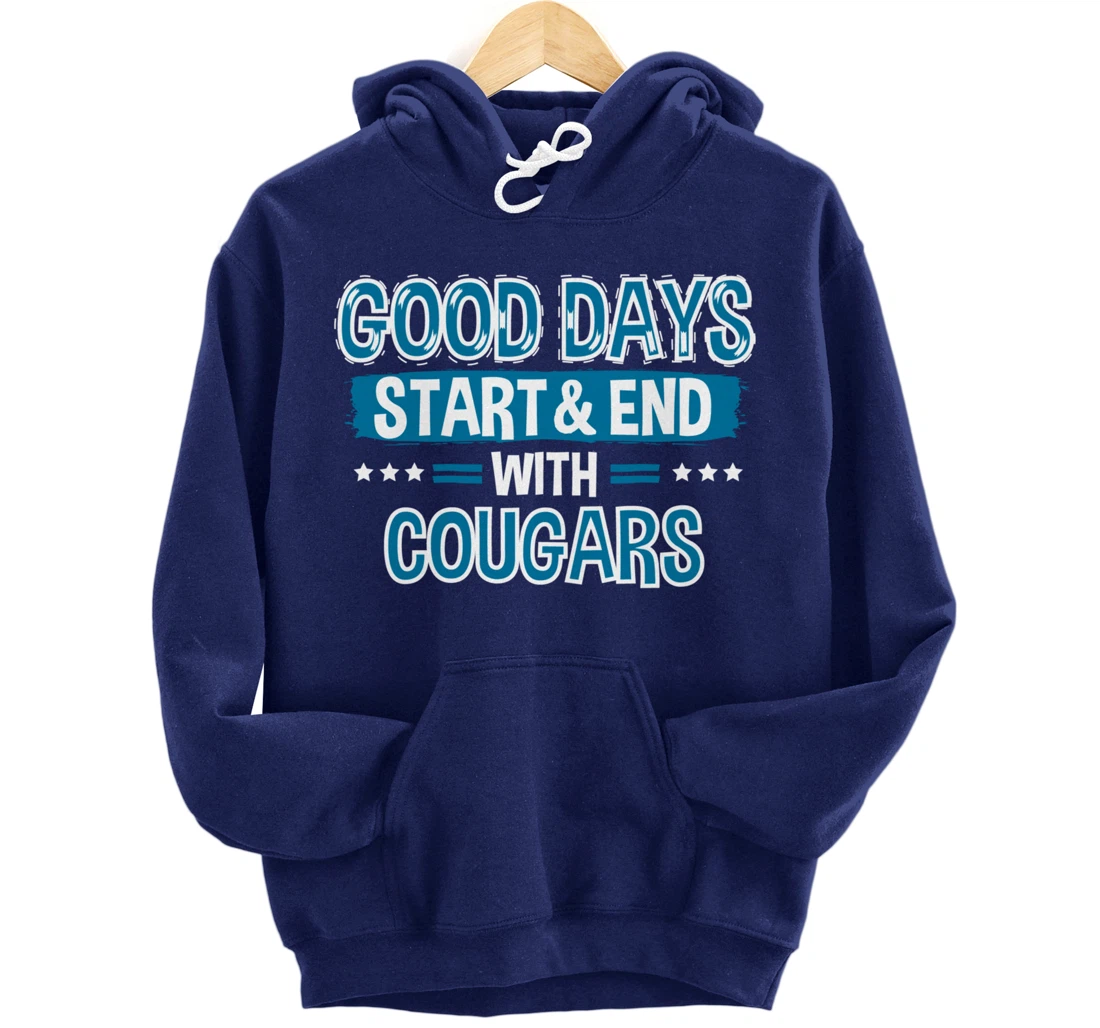COUGARS Lover Clothes Animal Quote Gift Cougar Pullover Hoodie