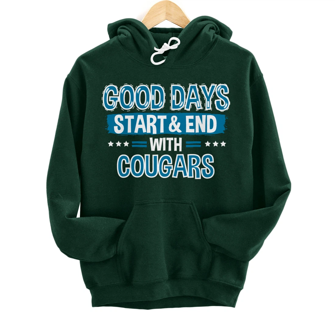 COUGARS Lover Clothes Animal Quote Gift Cougar Pullover Hoodie