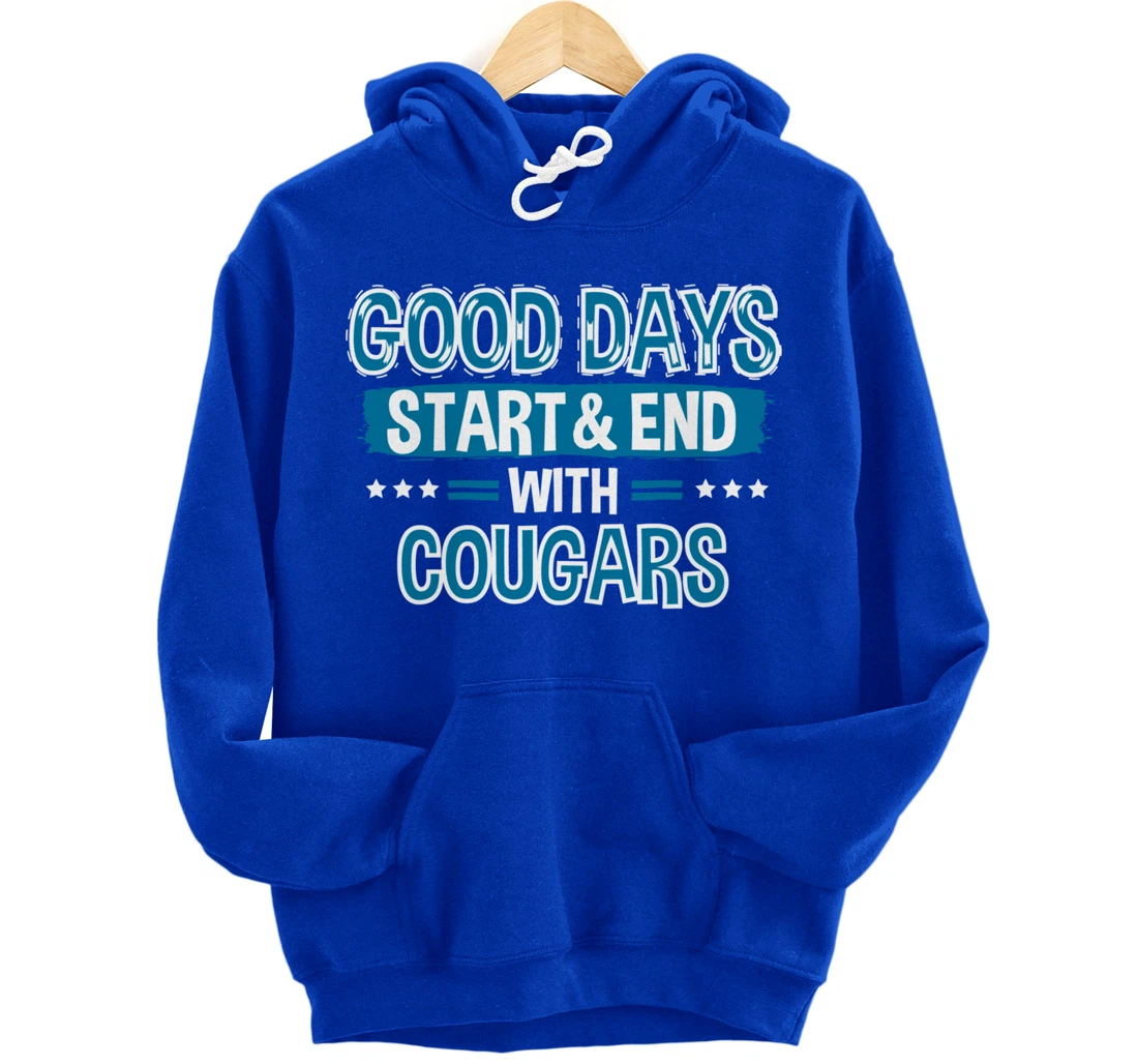 COUGARS Lover Clothes Animal Quote Gift Cougar Pullover Hoodie