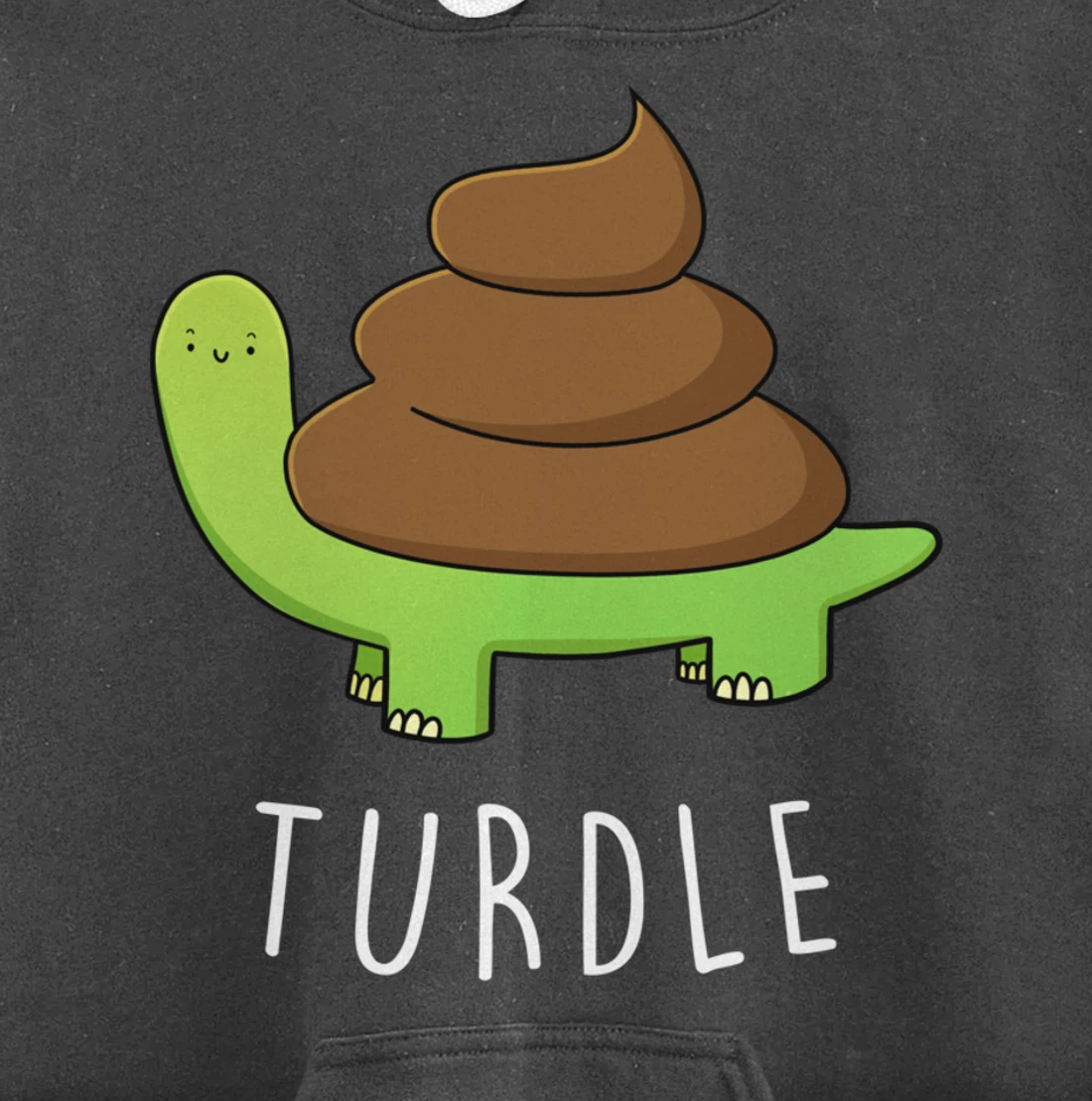 TURDLE Turtle Lover Poo Pun Graphic Humor Novelty Gag Gift Pullover Hoodie