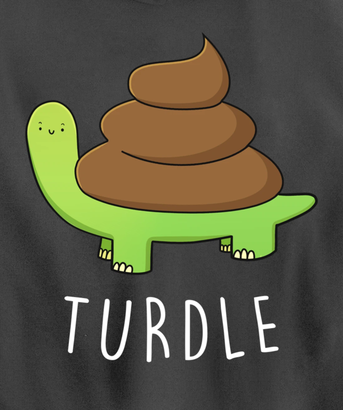 TURDLE Turtle Lover Poo Pun Graphic Humor Novelty Gag Gift Pullover Hoodie