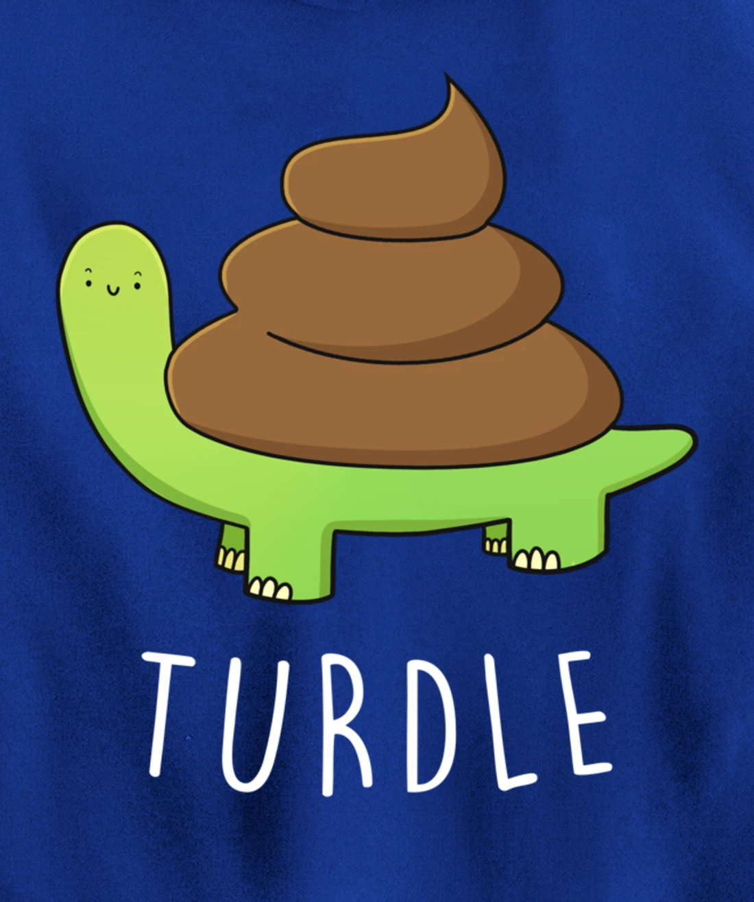 TURDLE Turtle Lover Poo Pun Graphic Humor Novelty Gag Gift Pullover Hoodie