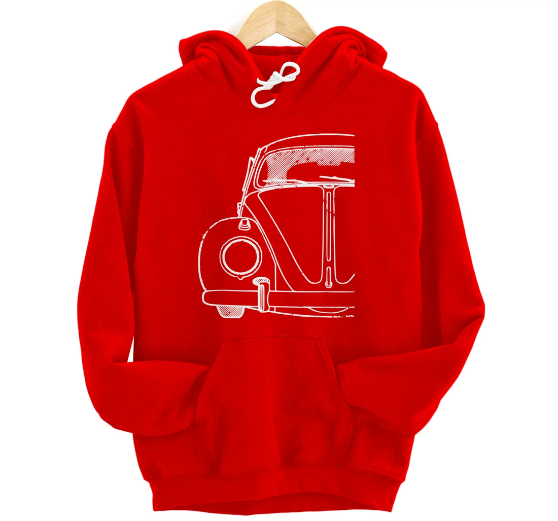 Retro Vintage Car Buggy Bug Auto California Love Pullover Hoodie