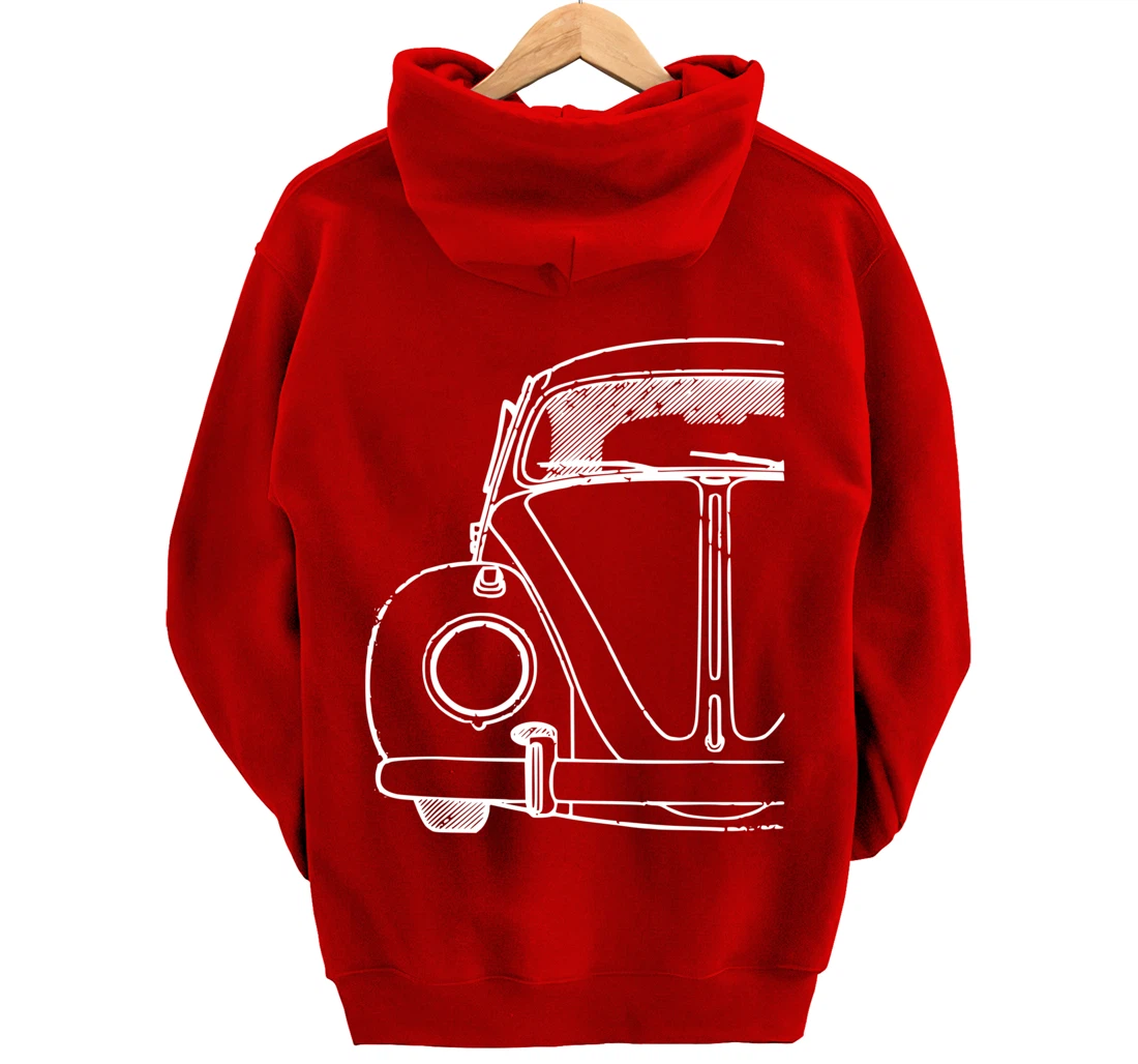 Retro Vintage Car Buggy Bug Auto California Love Pullover Hoodie