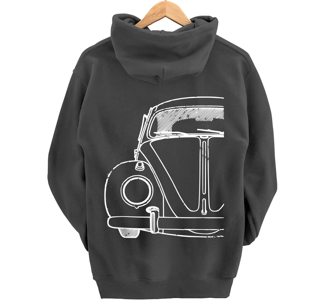 Retro Vintage Car Buggy Bug Auto California Love Pullover Hoodie