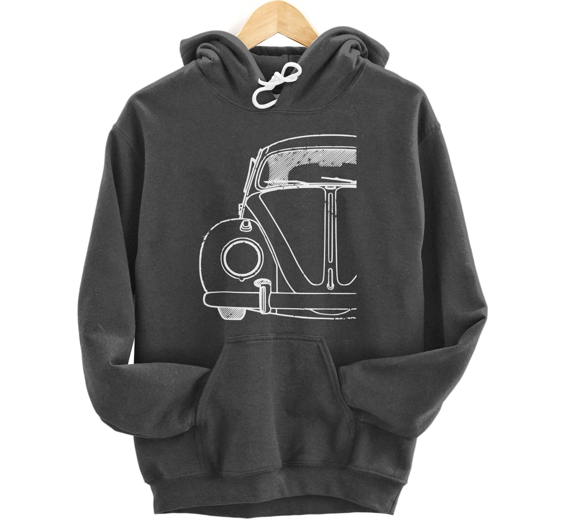 Retro Vintage Car Buggy Bug Auto California Love Pullover Hoodie