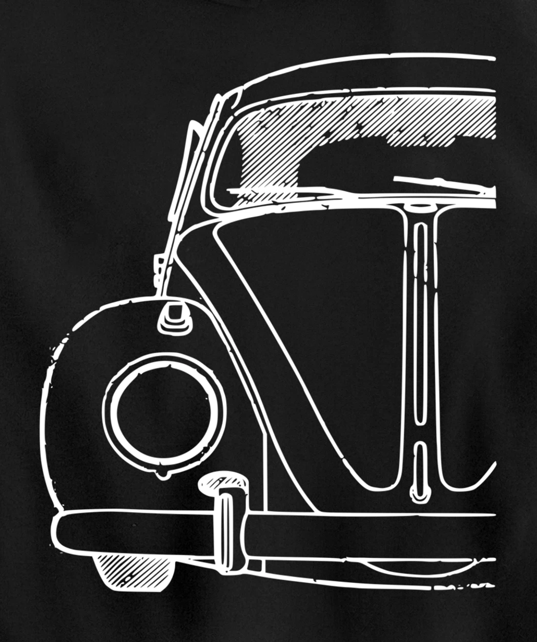 Retro Vintage Car Buggy Bug Auto California Love Pullover Hoodie