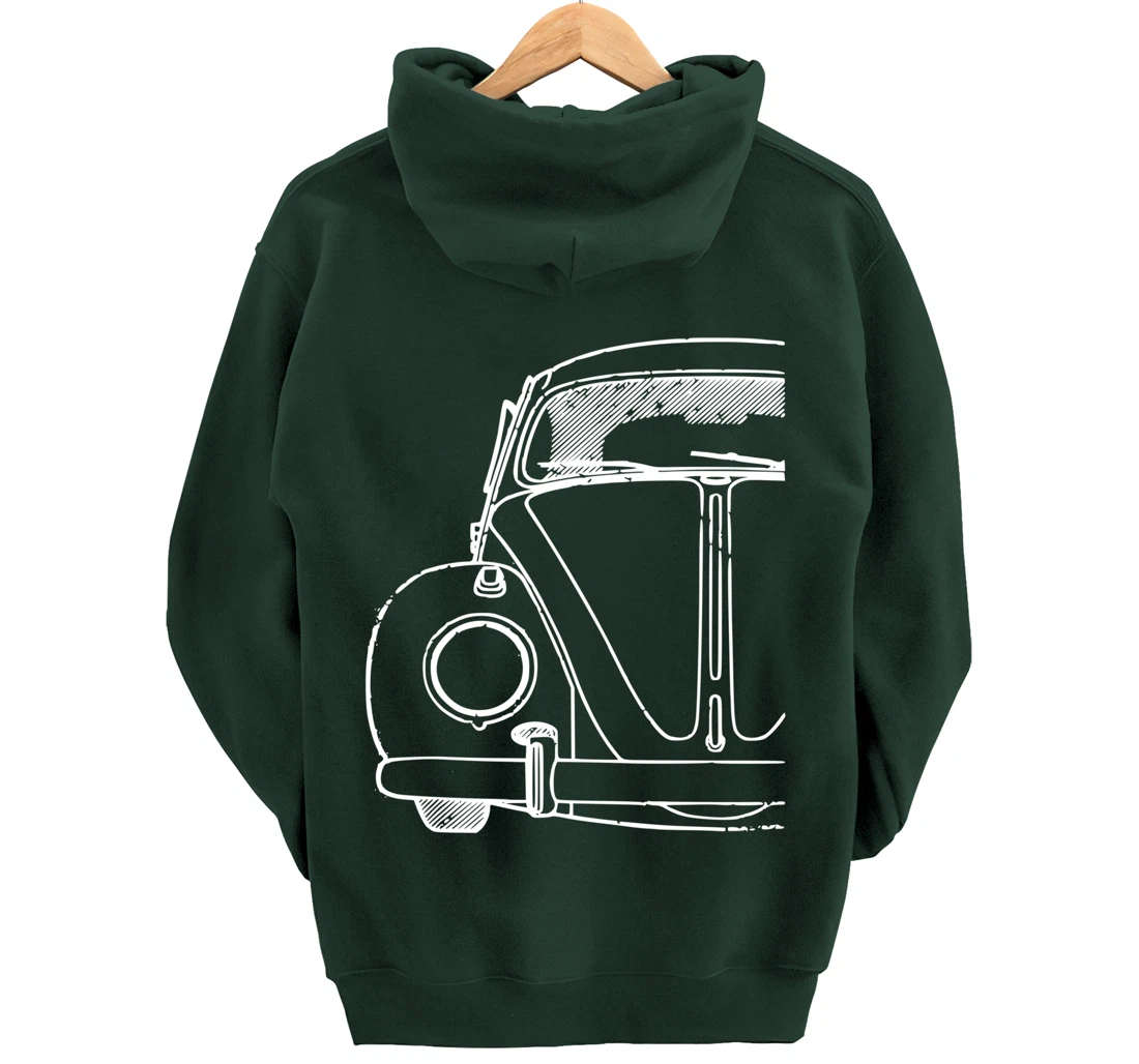 Retro Vintage Car Buggy Bug Auto California Love Pullover Hoodie