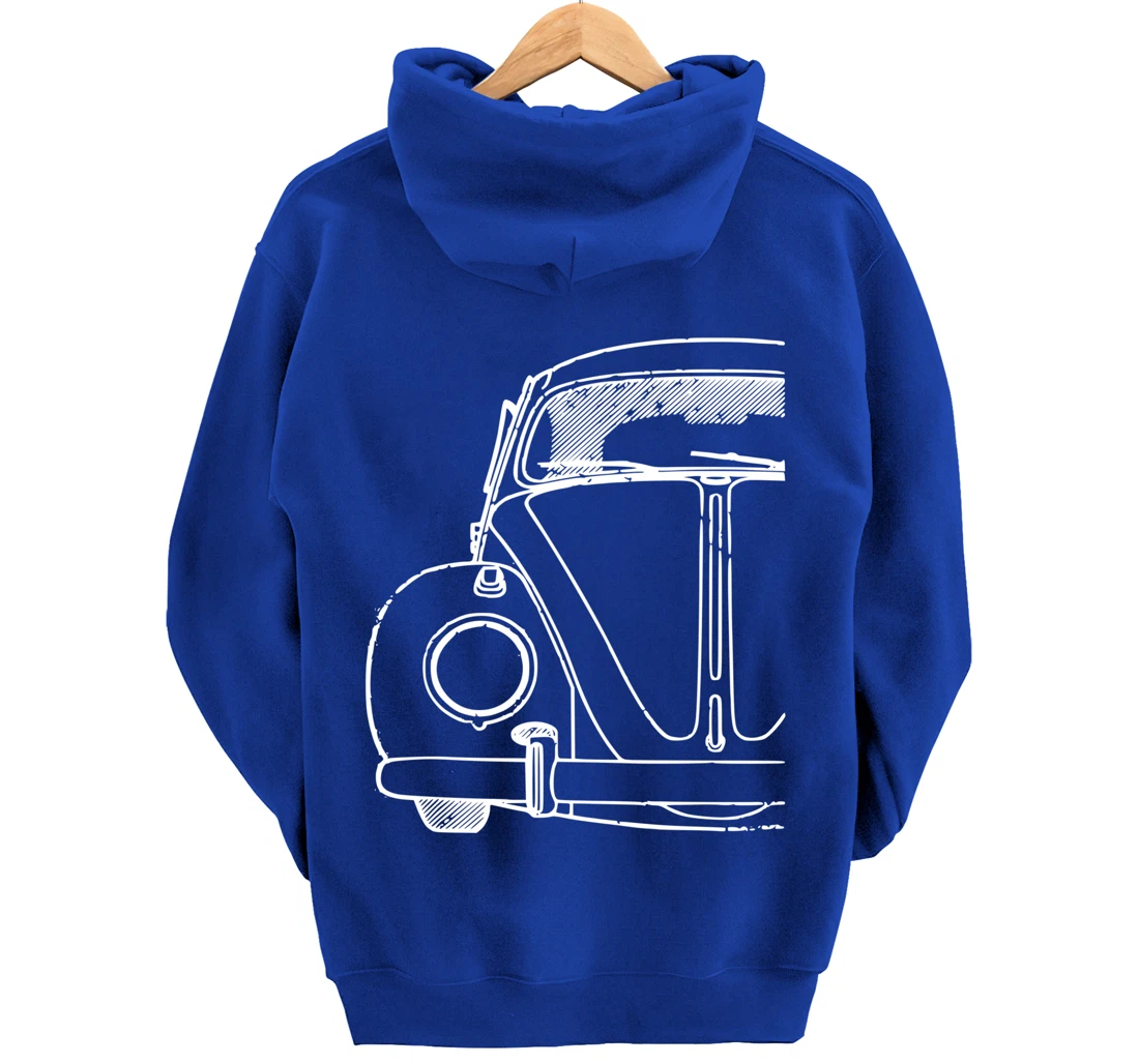Retro Vintage Car Buggy Bug Auto California Love Pullover Hoodie