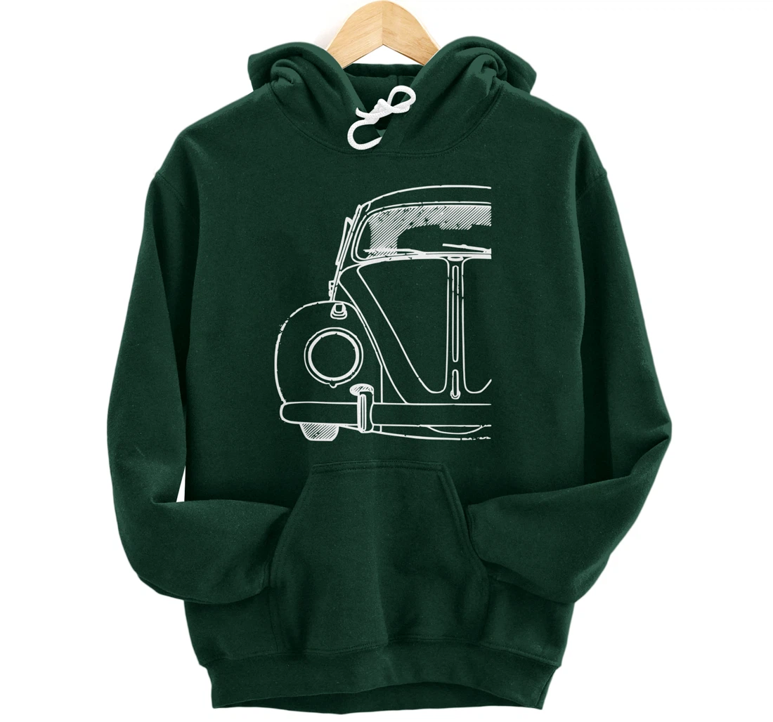 Retro Vintage Car Buggy Bug Auto California Love Pullover Hoodie