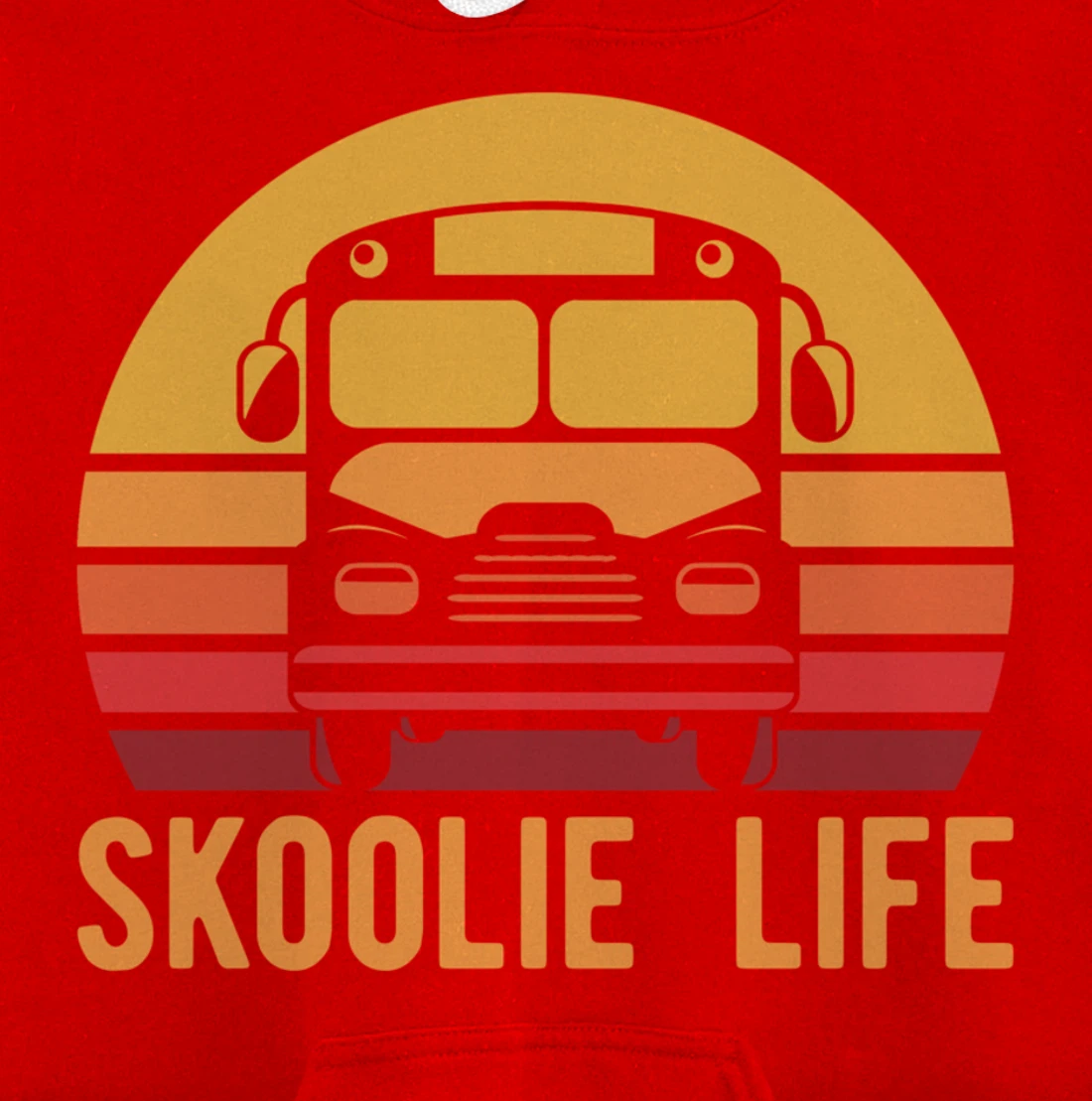 Retro Skoolie Life Converted School Bus Home Lifestyle Pullover Hoodie