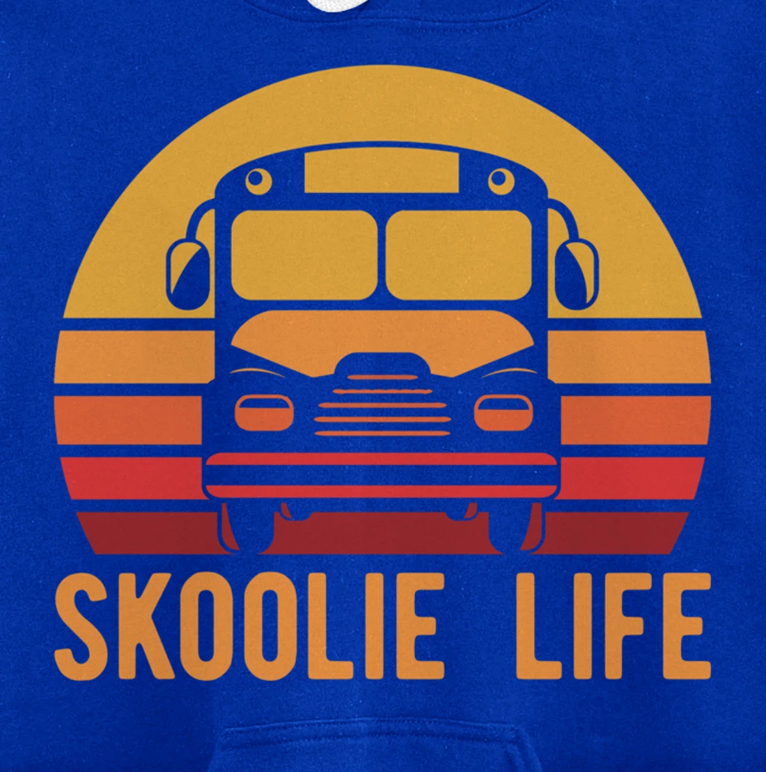 Retro Skoolie Life Converted School Bus Home Lifestyle Pullover Hoodie
