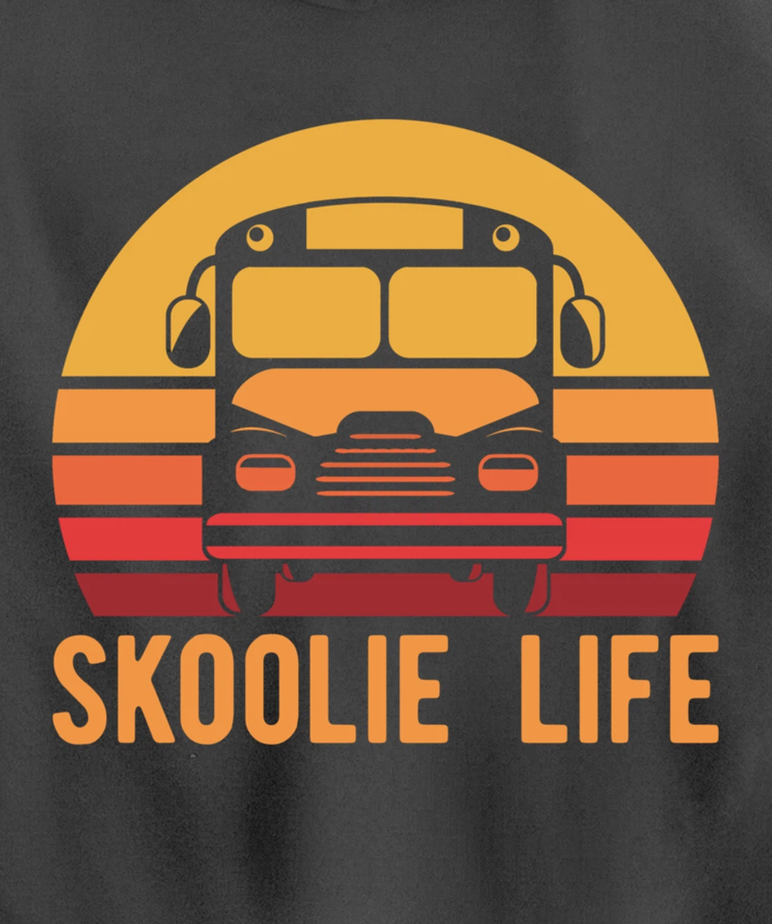 Retro Skoolie Life Converted School Bus Home Lifestyle Pullover Hoodie
