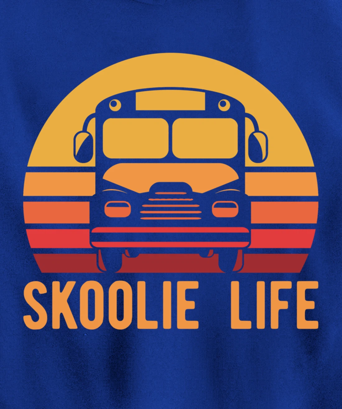 Retro Skoolie Life Converted School Bus Home Lifestyle Pullover Hoodie
