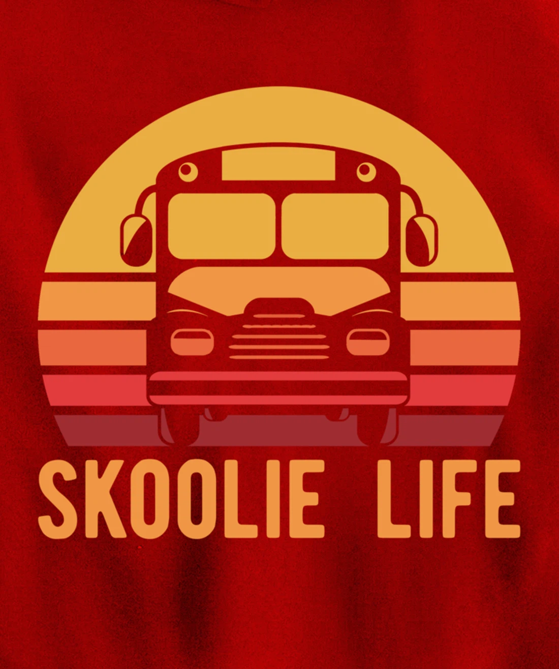 Retro Skoolie Life Converted School Bus Home Lifestyle Pullover Hoodie