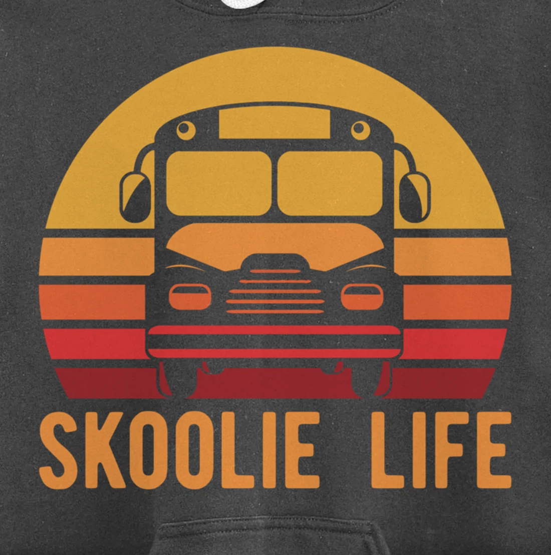 Retro Skoolie Life Converted School Bus Home Lifestyle Pullover Hoodie