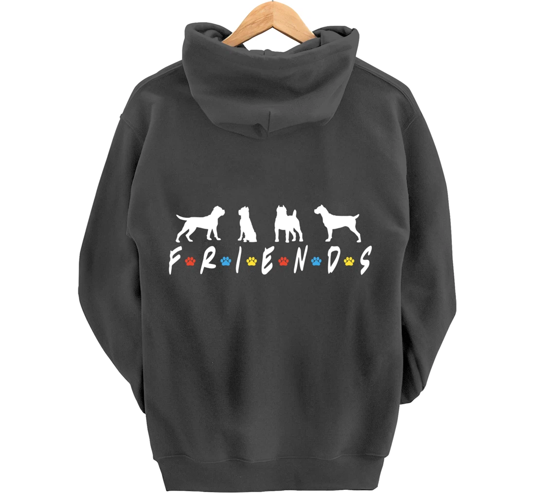 Retro Cane Corso Dog Friends Crewneck, Cane Corso Dog Lover Pullover Hoodie