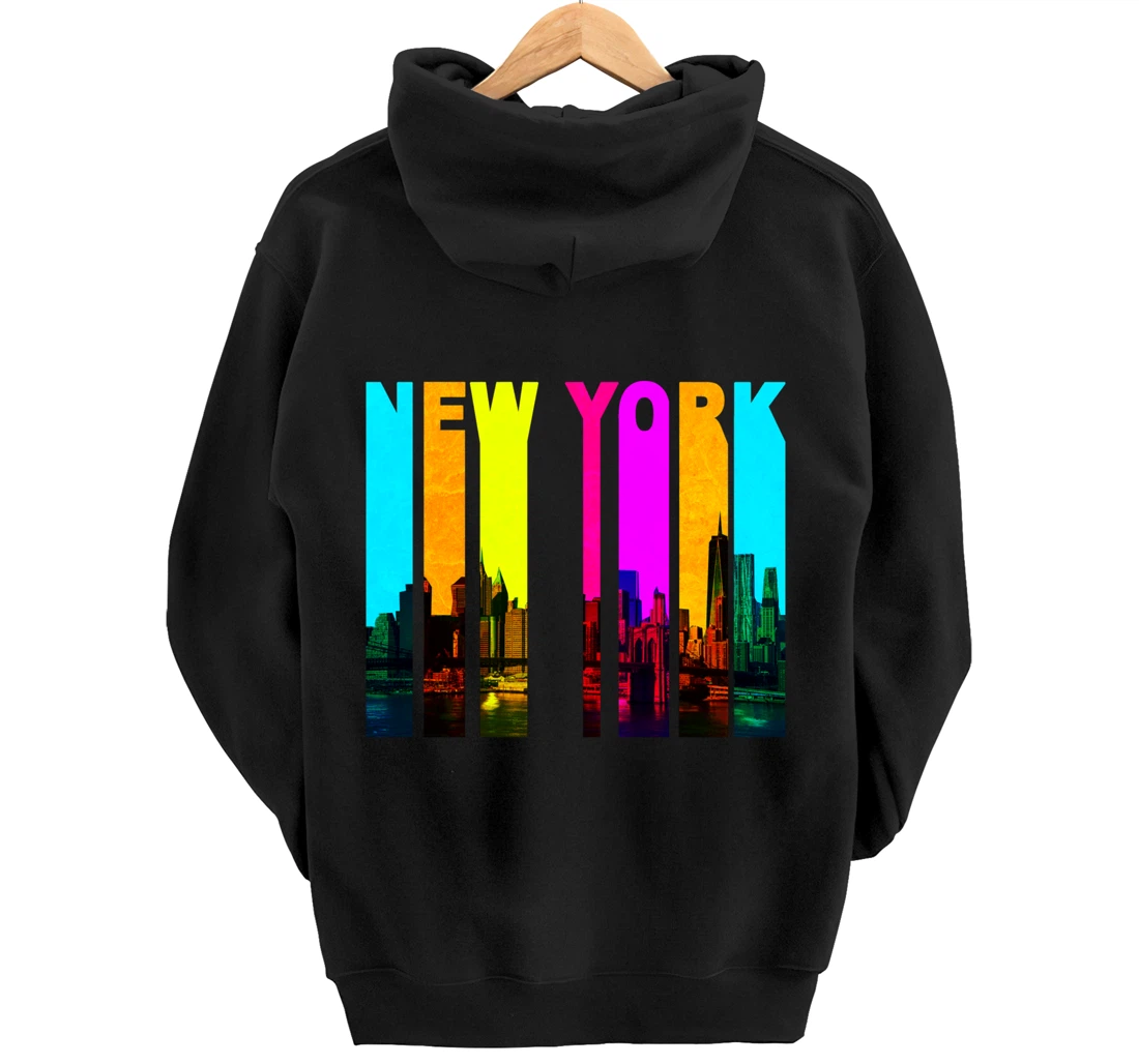 Retro I Love New York Skyline Pullover Hoodie
