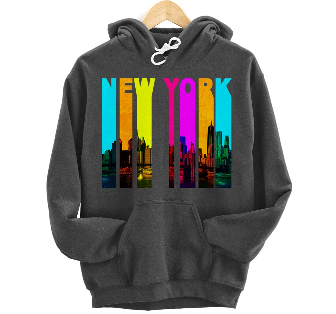 Retro I Love New York Skyline Pullover Hoodie