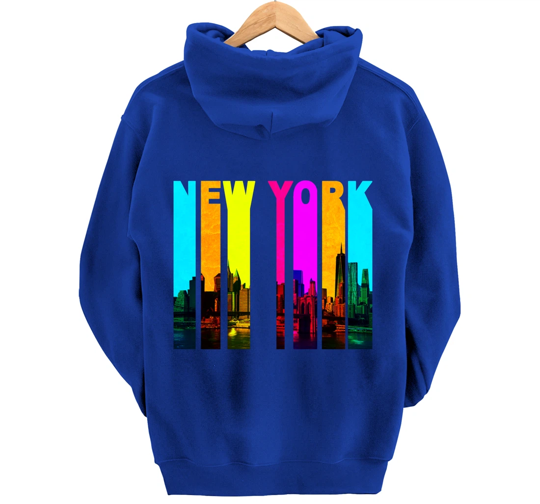 Retro I Love New York Skyline Pullover Hoodie