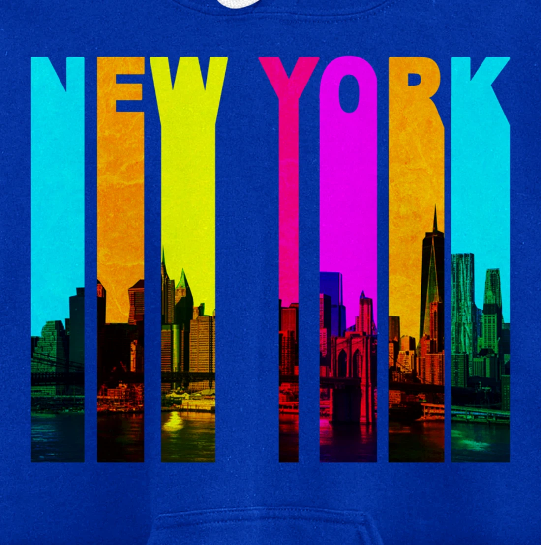 Retro I Love New York Skyline Pullover Hoodie