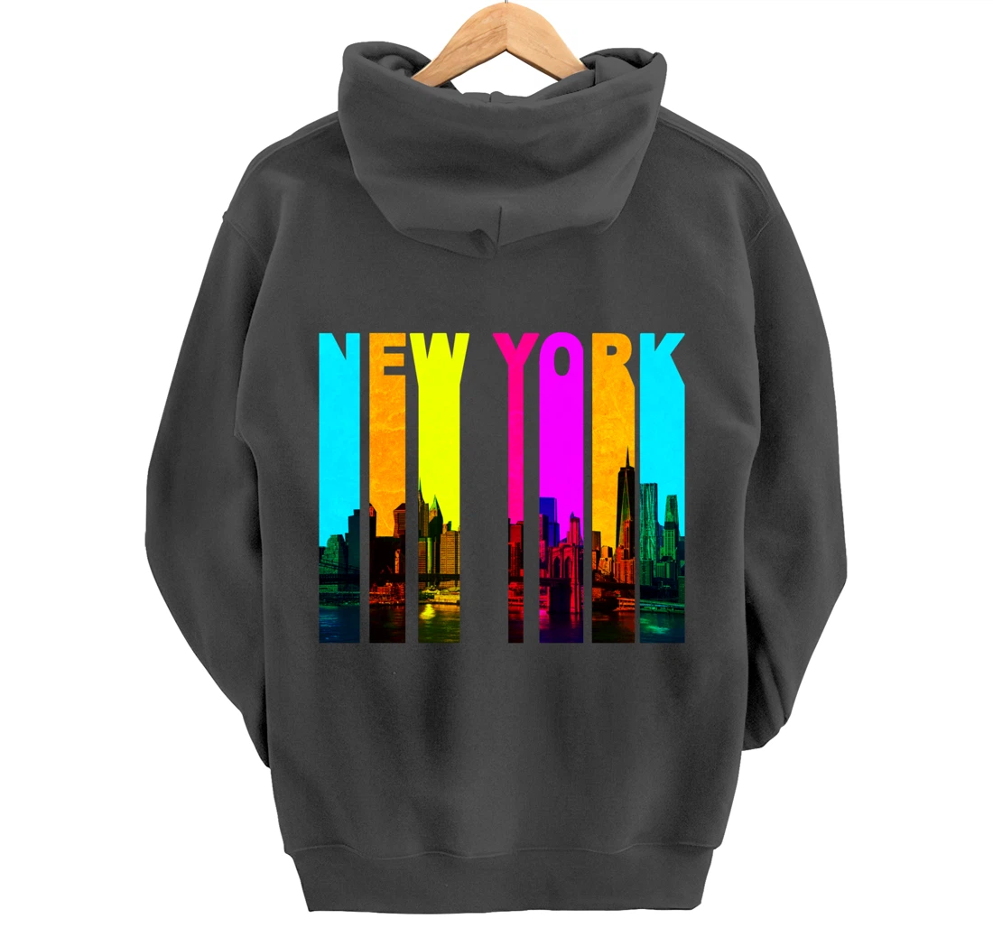 Retro I Love New York Skyline Pullover Hoodie