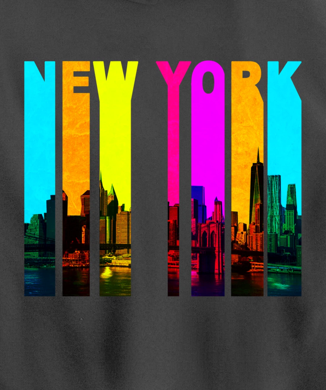 Retro I Love New York Skyline Pullover Hoodie