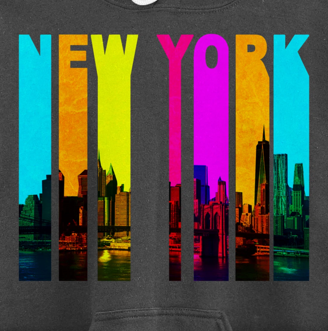 Retro I Love New York Skyline Pullover Hoodie